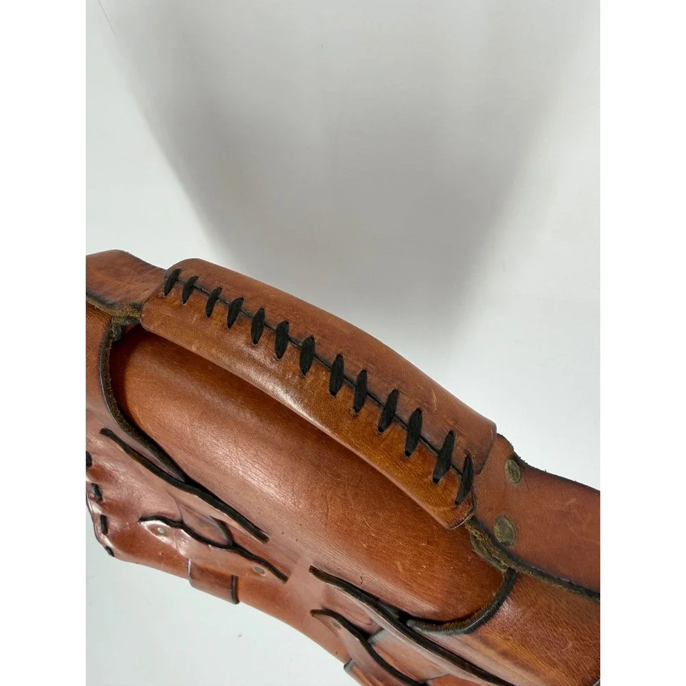 Handmade Leather Satchel Bag Unisex Medium Brown Western Boho Artisan Messenger
